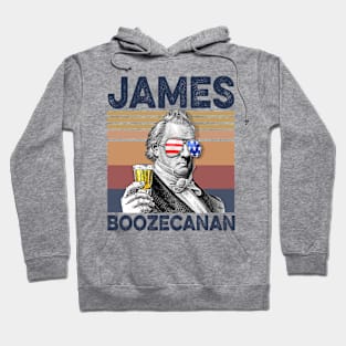 ames Boozecanan 4th of July Drinking James Buchanan President Hoodie